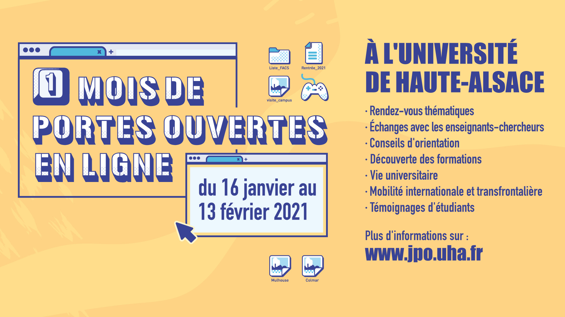 LE MOIS DES PORTES OUVERTES UHA 2021